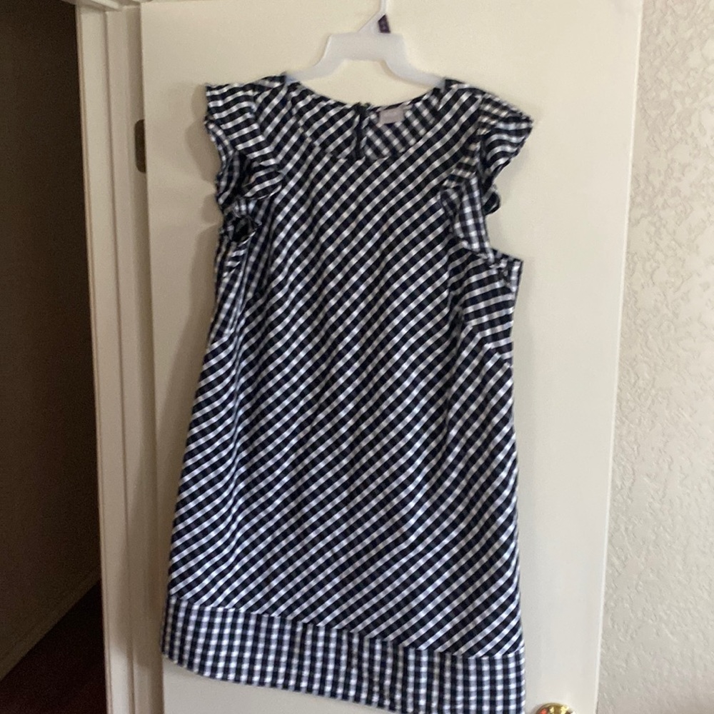 Plus size plaid print dress